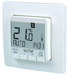 WEM Raumthermostat mit Digitalanzeige 230V -Unterputz- 