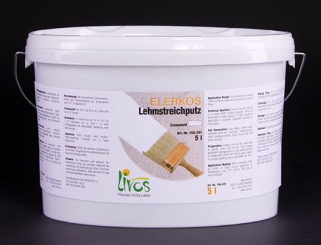 Elerkos Lehmstreichputz, cremeweiß 10,0 l, RW 30 m² 