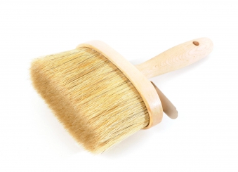 NBHP 002 Oval-Flächenstreicher 135/65x77mm helle lange Chinaborste, Holzgriff 