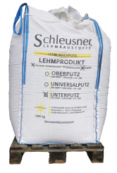 Lehm-Unterputz Schleusner, trocken, mineralisch, Big Bag 1000 kg 