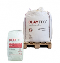 Claytec  Lehmoberputz fein 06 trocken 800 kg Big Bag 