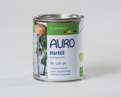 Auro 126-90, Hartöl weiß pigmentiert, 2,5l l, RW 35 m² 