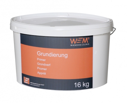 WEM Grundierung - körnig, 20 kg, flüssig im Eimer Haftgrund für Lehmfeinputz, Verbrauch ca. 200-400 g/m² 