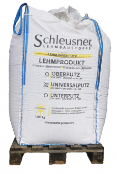 Lehm-Universalputz Schleusner, erdfeucht, mit Fasern, Big Bag 1000 kg 