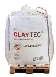 Claytec Lehm-Mauermörtel, erdfeucht, Rohdichte 1800 kg/m³, 1,0 t Big-Bag 