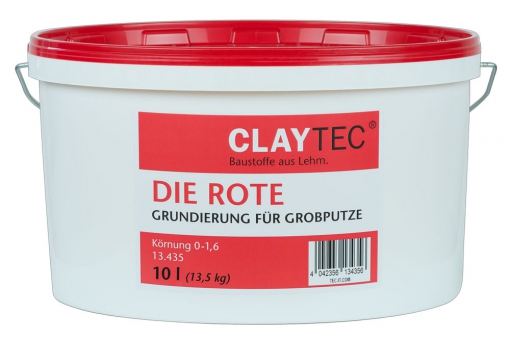 Claytec Grundierung DIE ROTE (grob) 10,0 l, RW 30 m² 10,0 l