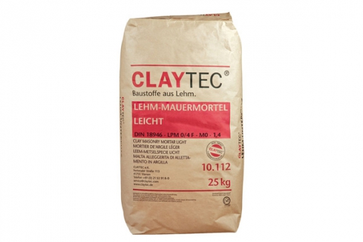 Claytec Lehmoberputz fein 06, trocken, 25 kg Sack, 